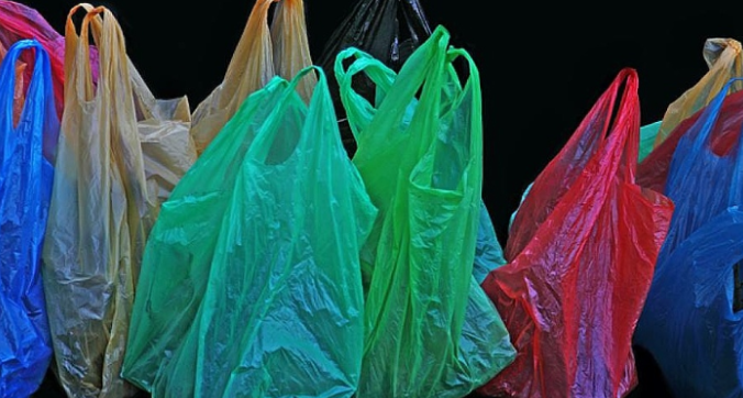 Plastic carrier bags.
